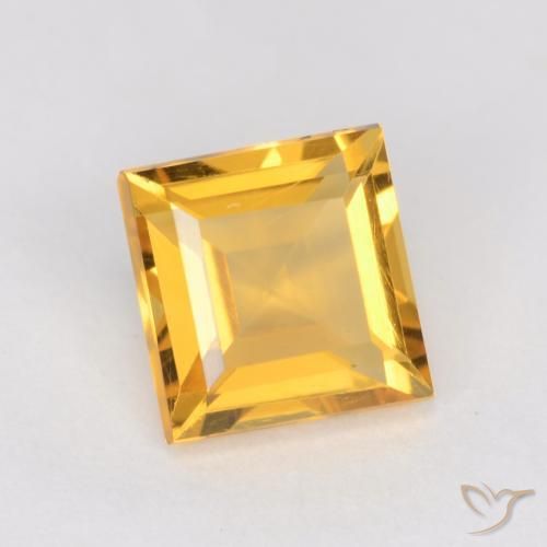 9,17 ctw natürlicher gold-orange Citrin, Quadrat, VS
