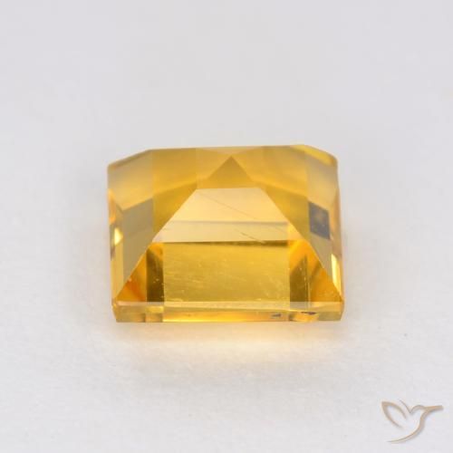 9,17 ctw natürlicher gold-orange Citrin, Quadrat, VS