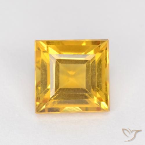 1.05ct Natürlicher gold-orange Citrin, Quadrat, VS