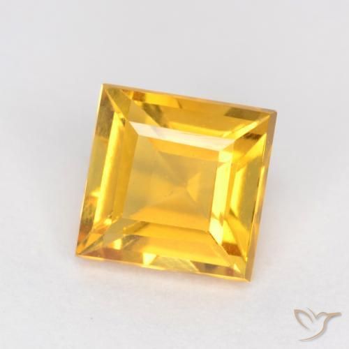 9,17 ctw natürlicher gold-orange Citrin, Quadrat, VS