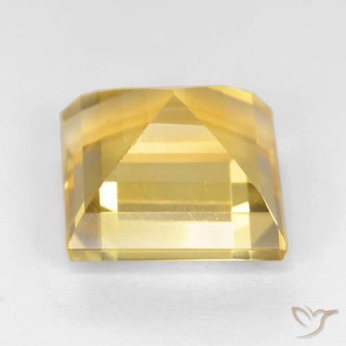 9,17 ctw natürlicher Helles Gold Citrin, Quadrat, VS