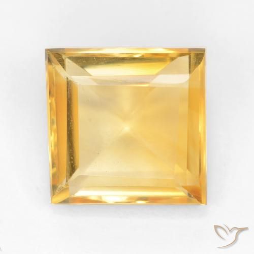 9,17 ctw natürlicher Helles Gold Citrin, Quadrat, VS