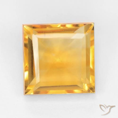 2.78ct Natürlicher gold-orange Citrin, Quadrat, VS
