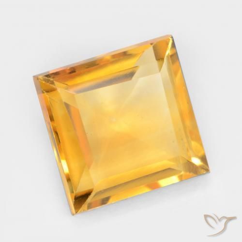 9,17 ctw natürlicher gold-orange Citrin, Quadrat, VS