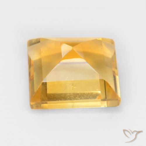 9,17 ctw natürlicher gold-orange Citrin, Quadrat, VS