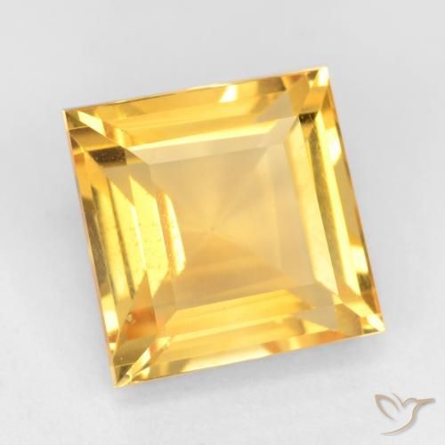 9,17 ctw natürlicher Helles Gold Citrin, Quadrat, VS