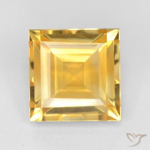 2.66ct Natürlicher Helles Gold Citrin, Quadrat, VS