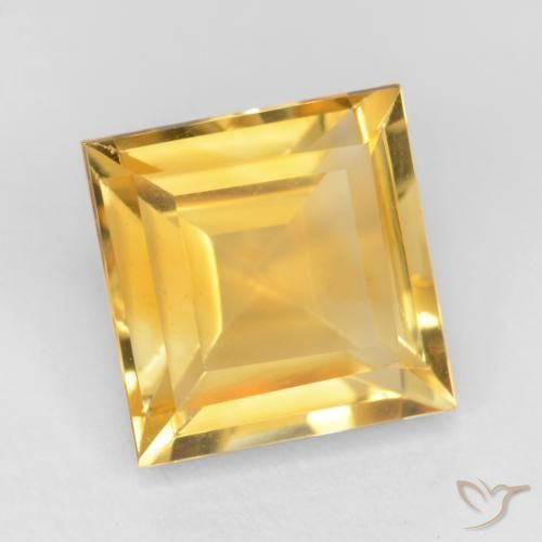 9,17 ctw natürlicher Helles Gold Citrin, Quadrat, VS