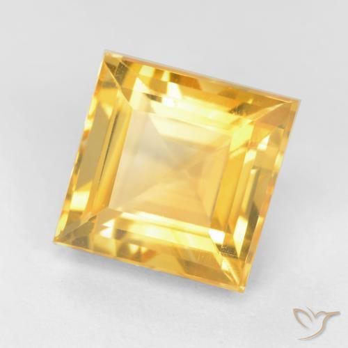 9,17 ctw natürlicher Helles Gold Citrin, Quadrat, VS