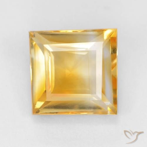 2.10ct Natürlicher Golden Citrin, Quadrat, VS