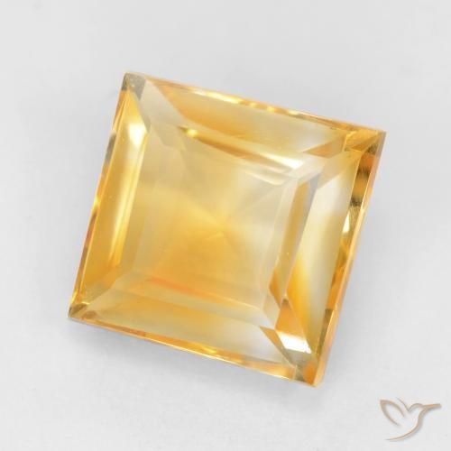 9,17 ctw natürlicher Golden Citrin, Quadrat, VS
