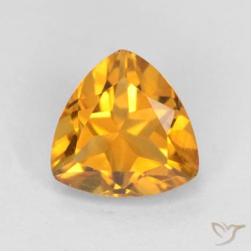 1.11ct Natürlicher Tiefes Orange-Gold Citrin, Trillion, VS