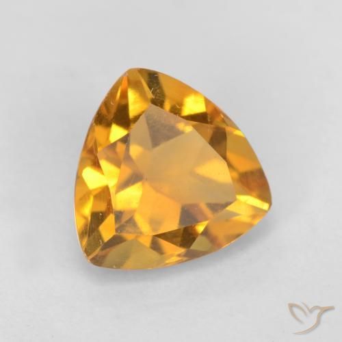 9,17 ctw natürlicher Tiefes Orange-Gold Citrin, Trillion, VS