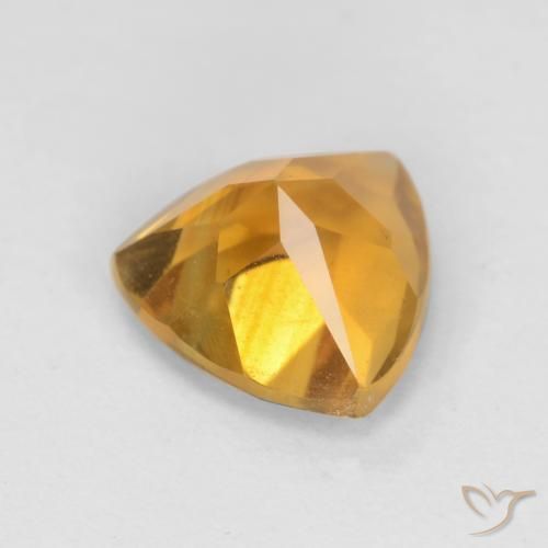 9,17 ctw natürlicher Tiefes Orange-Gold Citrin, Trillion, VS