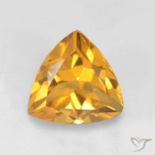1.27ct Natürlicher Dunkelgolden Citrin, Trillion, VS