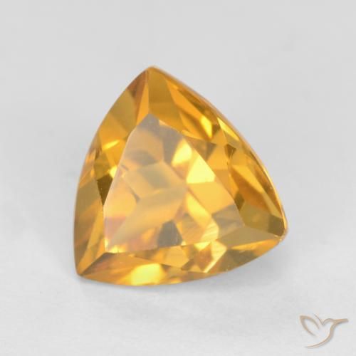 9,17 ctw natürlicher Dunkelgolden Citrin, Trillion, VS