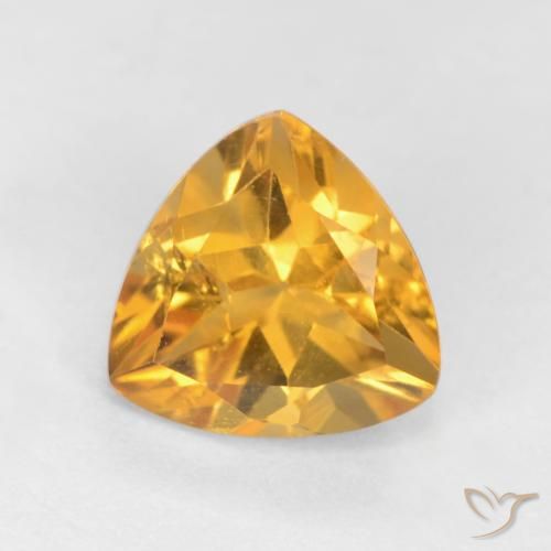 1.16ct Natürlicher Tiefes Goldorange Citrin, Trillion, VS-SI