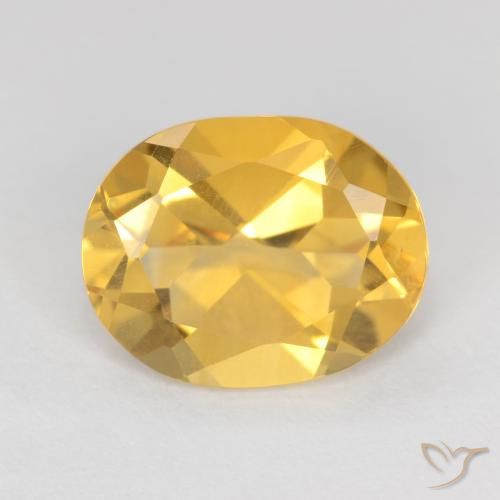 2.50ct Natürlicher Helles Gold Citrin, Oval, VS