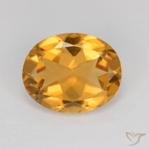 3.14ct Natürlicher Orange-Gold Citrin, Oval, VS
