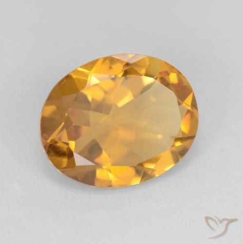 9,17 ctw natürlicher Orange-Gold Citrin, Oval, VS