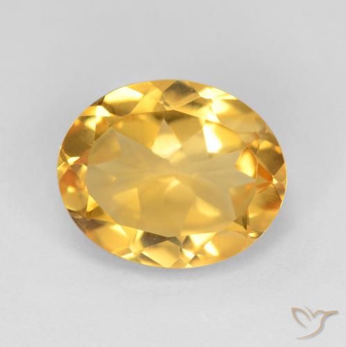 3.40ct Natürlicher Mittelgold Citrin, Oval, VS