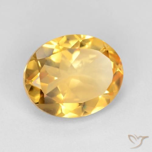 9,17 ctw natürlicher Mittelgold Citrin, Oval, VS