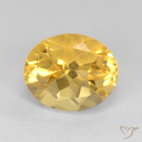 4.09ct Natürlicher Mittelgold Citrin, Oval, VS