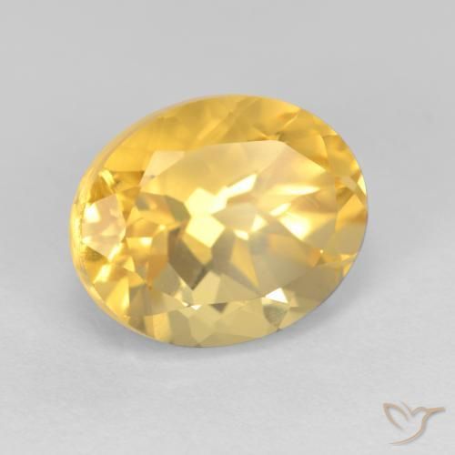 9,17 ctw natürlicher Mittelgold Citrin, Oval, VS