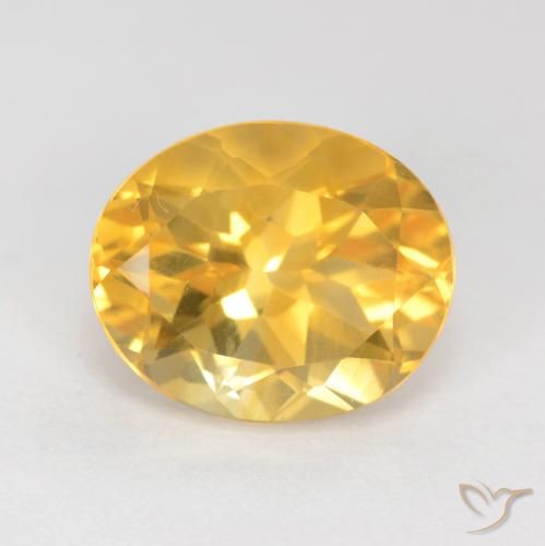 3.70ct Natürlicher Mittleres Gold Citrin, Oval, VS