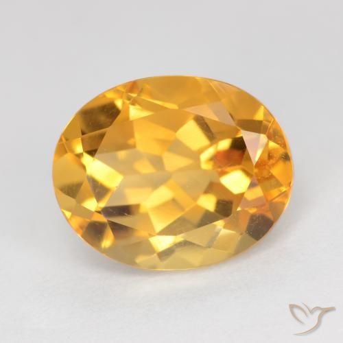 3.97ct Natürlicher Dunkelgolden Citrin, Oval, VS