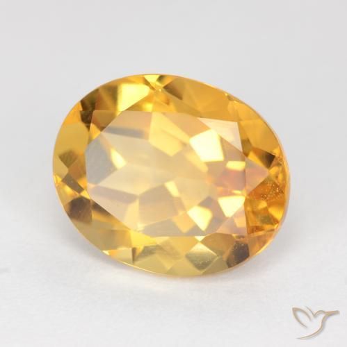 9,17 ctw natürlicher Dunkelgolden Citrin, Oval, VS