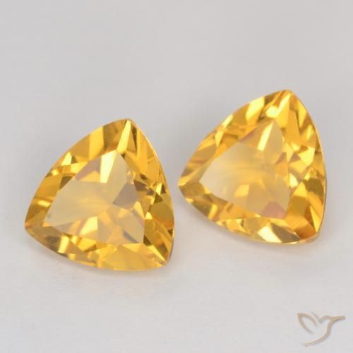 2.03 ct natürliche Mittelgold Citrin-Edelsteine, Trillion, VS