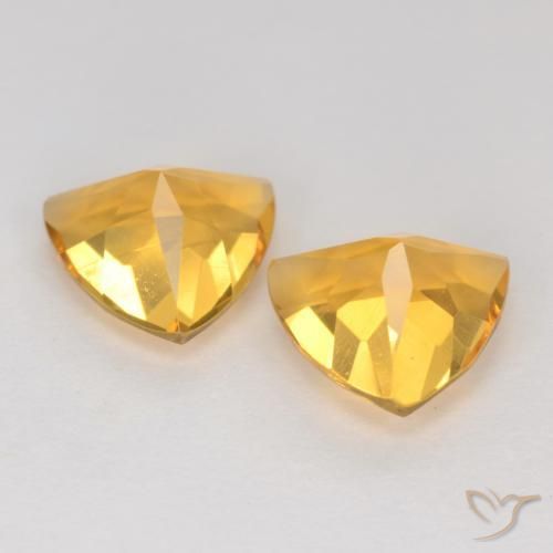 2.03 ct natürliche Mittelgold Citrin-Edelsteine, Trillion, VS