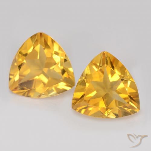 2.00ctw Natürlicher Mittelgold Citrin, Trillion, VS