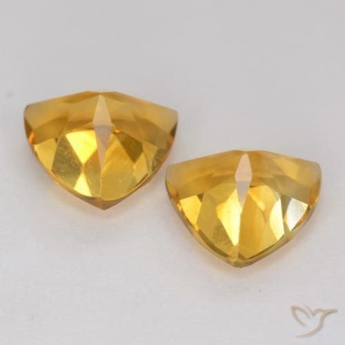 2.00 ct natürliche Mittelgold Citrin-Edelsteine, Trillion, VS
