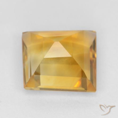 9,17 ctw natürlicher Dunkelgolden Citrin, Quadrat, VS