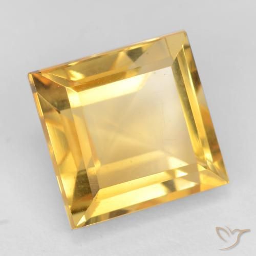 9,17 ctw natürlicher Helles Gold Citrin, Quadrat, VS