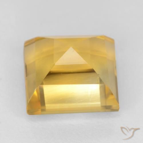 9,17 ctw natürlicher Helles Gold Citrin, Quadrat, VS