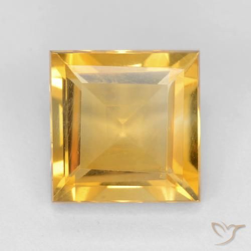 2.63ct Natürlicher Helles Gold Citrin, Quadrat, VS