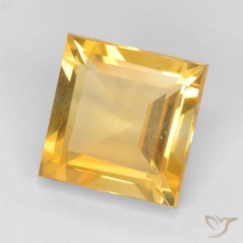 9,17 ctw natürlicher Helles Gold Citrin, Quadrat, VS