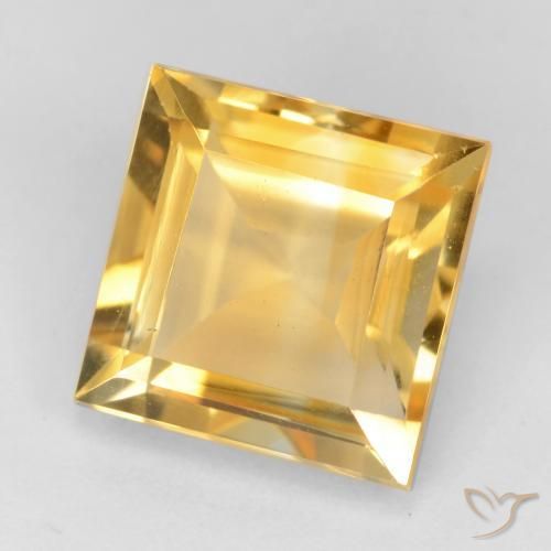 9,17 ctw natürlicher Helles Gold Citrin, Quadrat, VS
