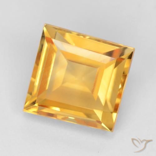 9,17 ctw natürlicher gold-orange Citrin, Quadrat, VS