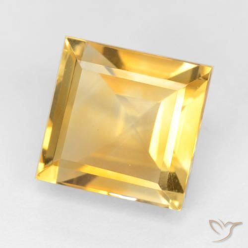 9,17 ctw natürlicher gold-orange Citrin, Quadrat, VS