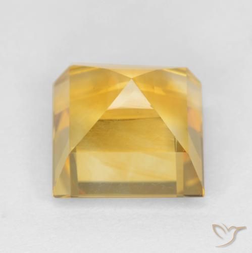 9,17 ctw natürlicher gold-orange Citrin, Quadrat, VS