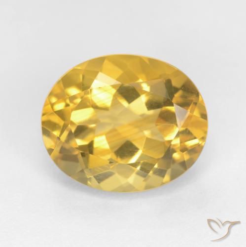 3.71ct Natürlicher Mittelgold Citrin, Oval, VS