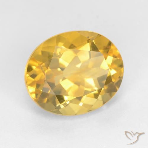 9,17 ctw natürlicher Mittelgold Citrin, Oval, VS