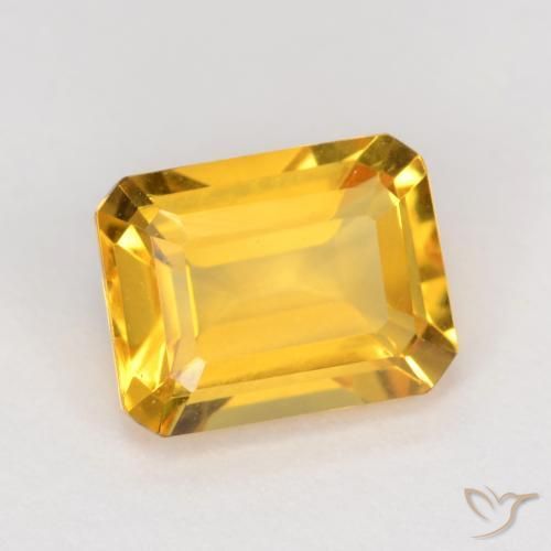 9,17 ctw natürlicher Mittleres Gold Citrin, Oktagonschliff, VVS-VS