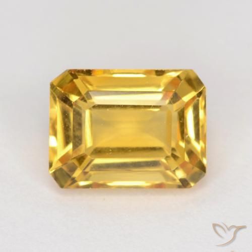 1.62ct Natürlicher Golden Citrin, Smaragdschliff, VVS-VS