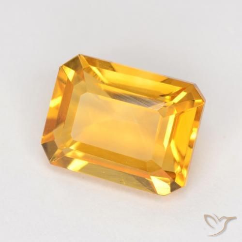 9,17 ctw natürlicher Mittelgold Citrin, Oktagonschliff, VVS-VS