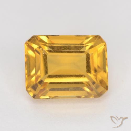 1.83ct Natürlicher Tiefes Gold Citrin, Smaragdschliff, VVS-VS